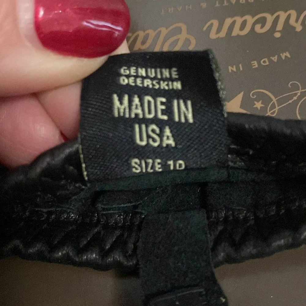 American Classics by Pratt & Hart Mens Leather Gloves Size 10 - Picture 4 of 5